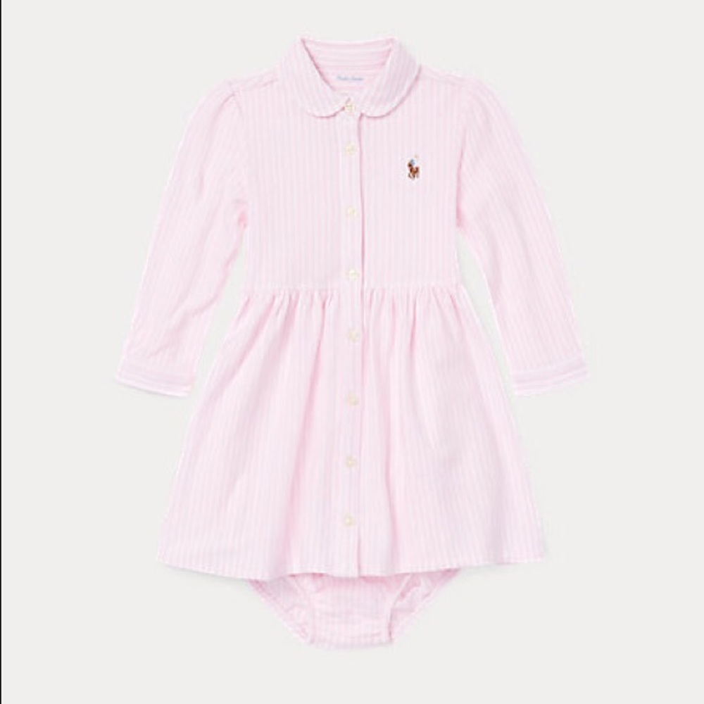 Pink and blue Oxford dress